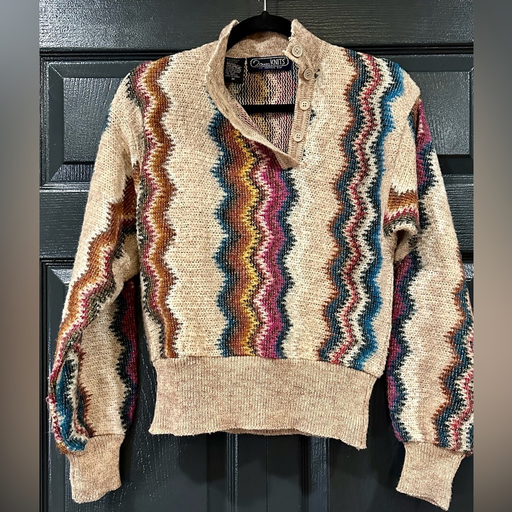 Vintage 20 ANS Mariea Kim Womens Size M Multicolor Knit Pullover Sweater 80’s - Picture 7 of 9